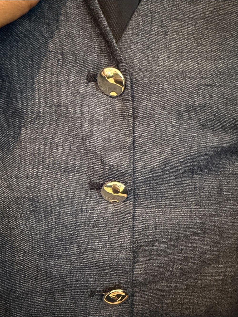 Zara Blue Tailored High-Waist Jean Shorts with Matching Vest - Picture 8 of 14